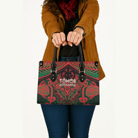 Aotearoa Iwi Tuhoe Leather Bag Maori Kowhaiwhai Pattern