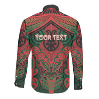 Aotearoa Iwi Tuhoe Personalised Long Sleeve Button Shirt Maori Kowhaiwhai Pattern
