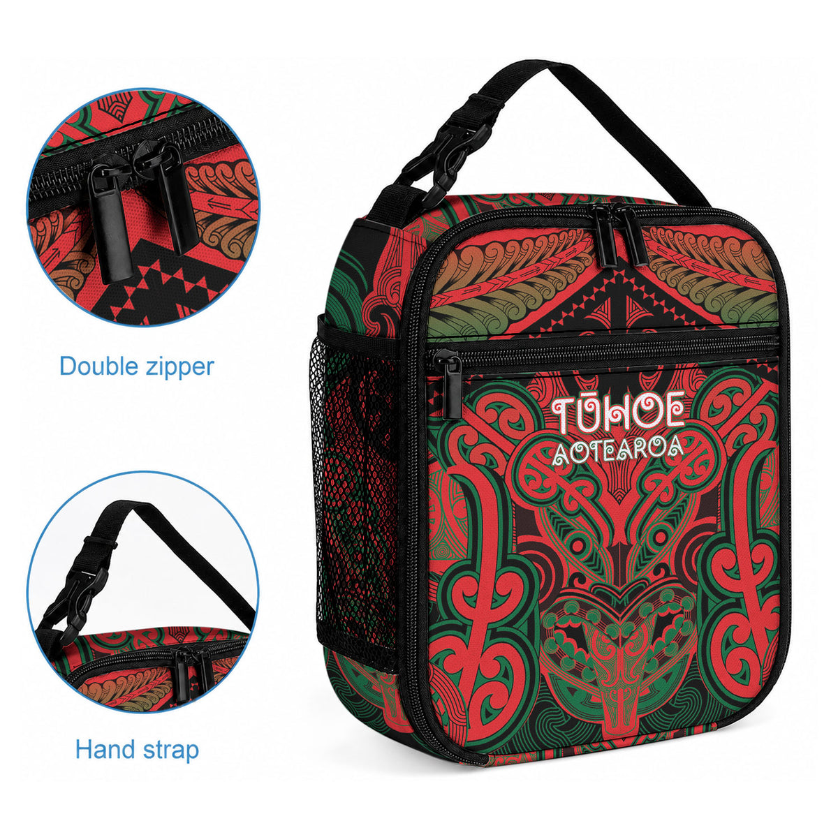 Aotearoa Iwi Tuhoe Lunch Bag Maori Kowhaiwhai Pattern