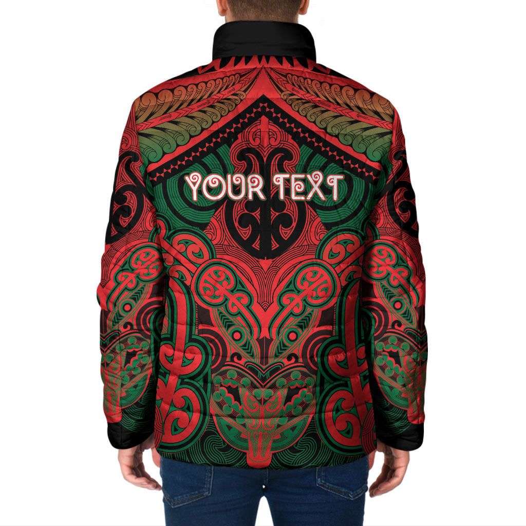 Aotearoa Iwi Tuhoe Personalised Padded Jacket Maori Kowhaiwhai Pattern