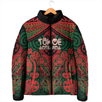 Aotearoa Iwi Tuhoe Personalised Padded Jacket Maori Kowhaiwhai Pattern