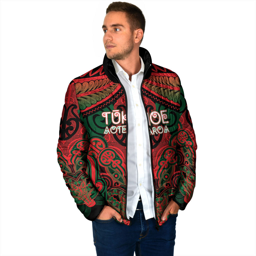 Aotearoa Iwi Tuhoe Personalised Padded Jacket Maori Kowhaiwhai Pattern
