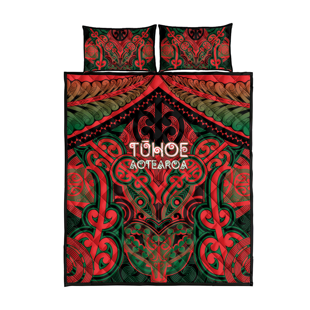 Aotearoa Iwi Tuhoe Quilt Bed Set Maori Kowhaiwhai Pattern