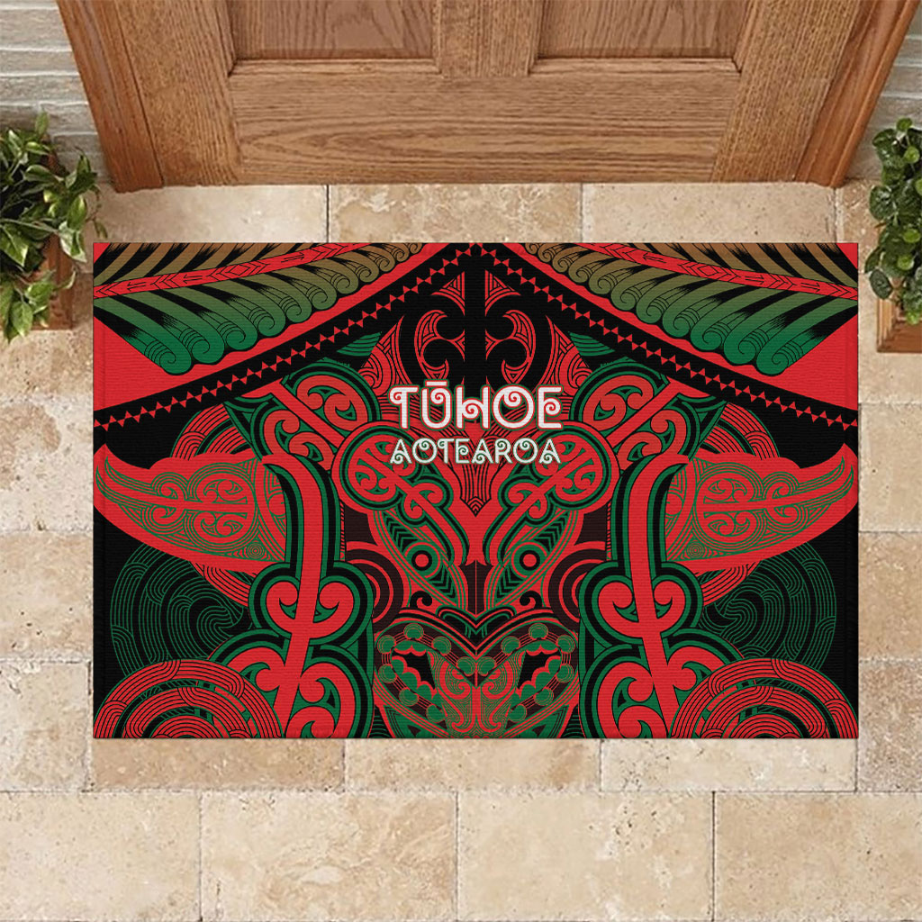 Aotearoa Iwi Tuhoe Rubber Doormat Maori Kowhaiwhai Pattern