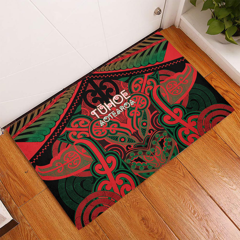 Aotearoa Iwi Tuhoe Rubber Doormat Maori Kowhaiwhai Pattern
