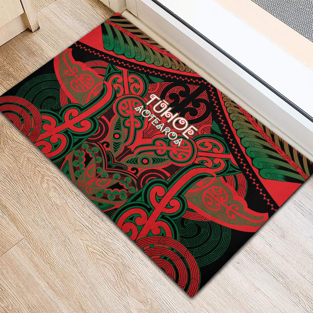 Aotearoa Iwi Tuhoe Rubber Doormat Maori Kowhaiwhai Pattern