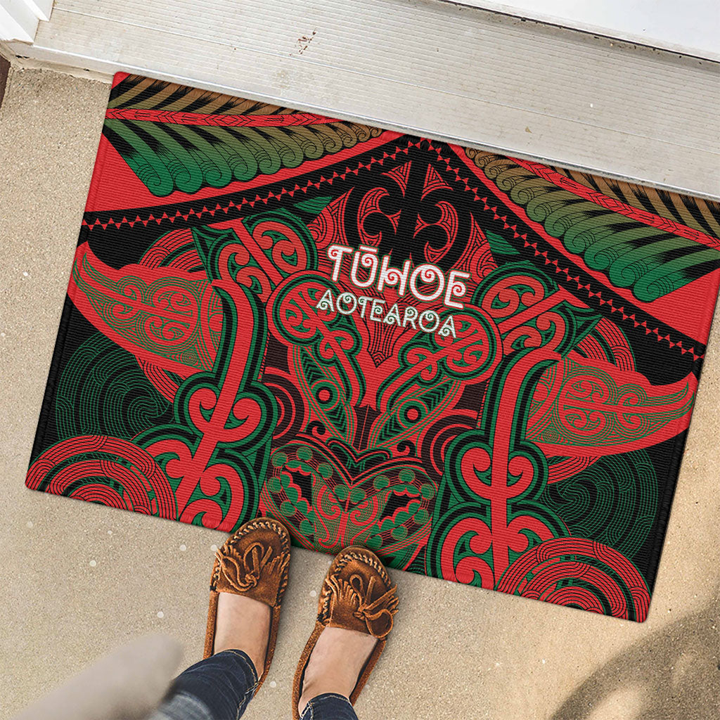 Aotearoa Iwi Tuhoe Rubber Doormat Maori Kowhaiwhai Pattern