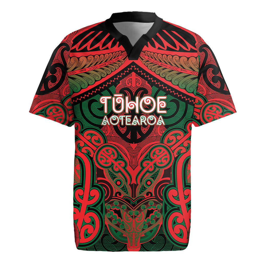 Aotearoa Iwi Tuhoe Personalised Rugby Jersey Maori Kowhaiwhai Pattern