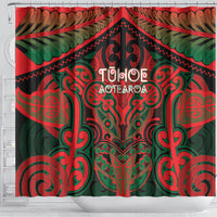 Aotearoa Iwi Tuhoe Shower Curtain Maori Kowhaiwhai Pattern