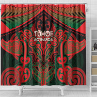 Aotearoa Iwi Tuhoe Shower Curtain Maori Kowhaiwhai Pattern