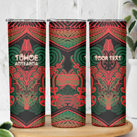 Aotearoa Iwi Tuhoe Personalised Skinny Tumbler Maori Kowhaiwhai Pattern