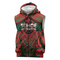 Aotearoa Iwi Tuhoe Personalised Sleeveless Zip Hoodie Maori Kowhaiwhai Pattern