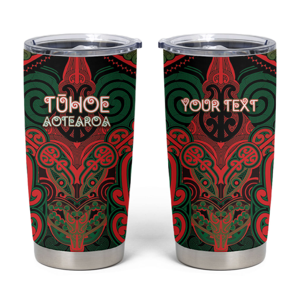 Aotearoa Iwi Tuhoe Personalised Tumbler Cup Maori Kowhaiwhai Pattern
