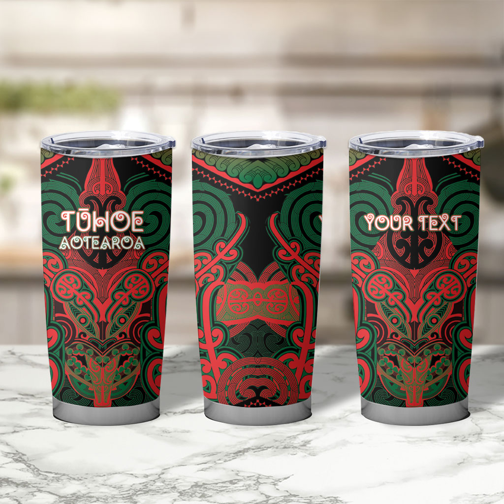 Aotearoa Iwi Tuhoe Personalised Tumbler Cup Maori Kowhaiwhai Pattern