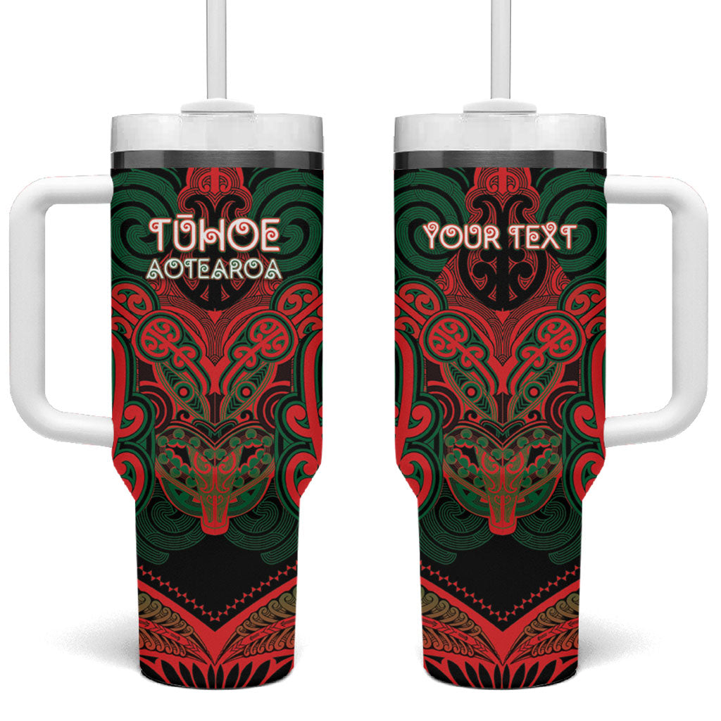 Aotearoa Iwi Tuhoe Personalised Tumbler With Handle Maori Kowhaiwhai Pattern