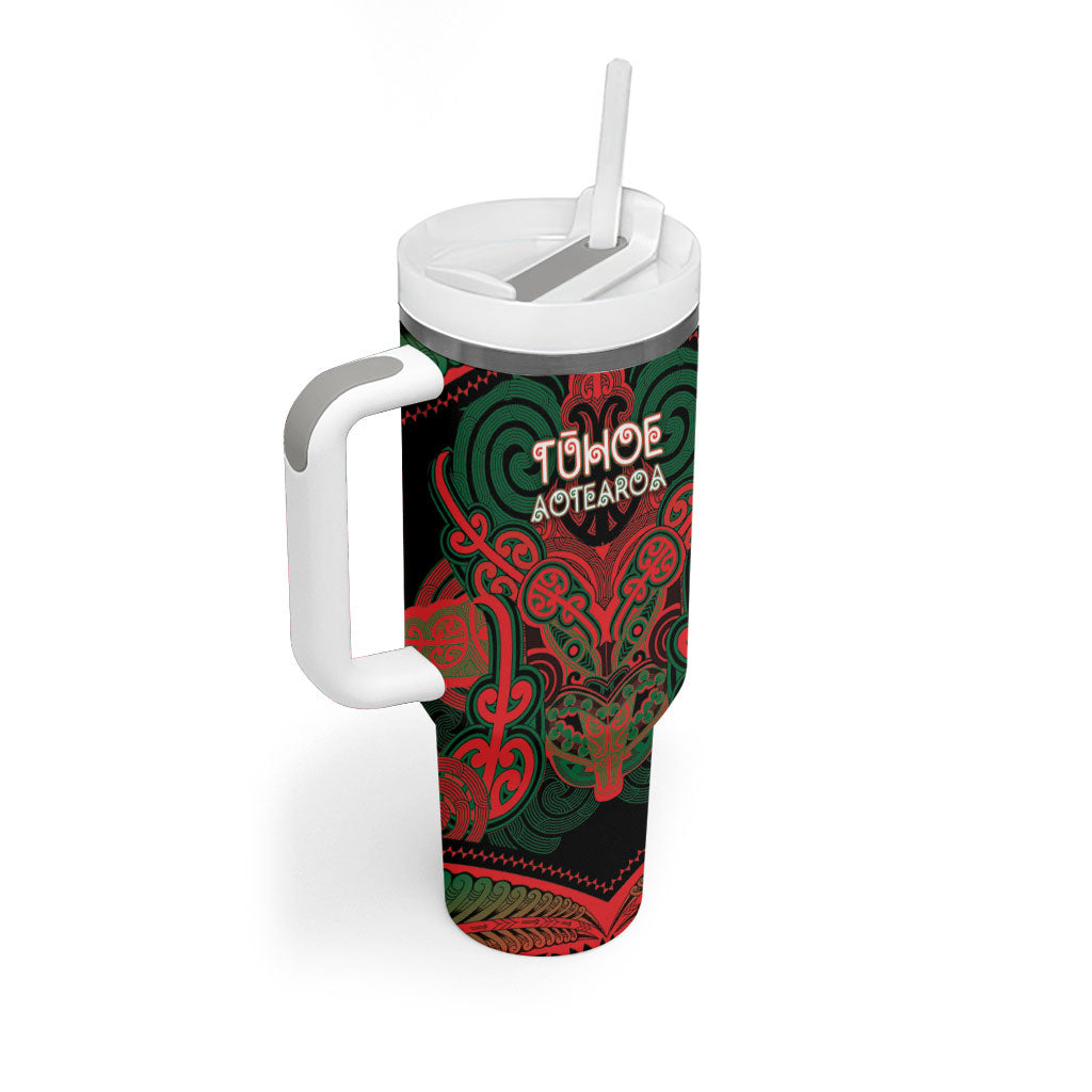 Aotearoa Iwi Tuhoe Personalised Tumbler With Handle Maori Kowhaiwhai Pattern