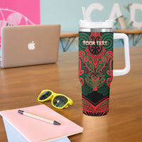 Aotearoa Iwi Tuhoe Personalised Tumbler With Handle Maori Kowhaiwhai Pattern