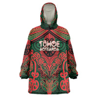 Aotearoa Iwi Tuhoe Personalised Wearable Blanket Hoodie Maori Kowhaiwhai Pattern
