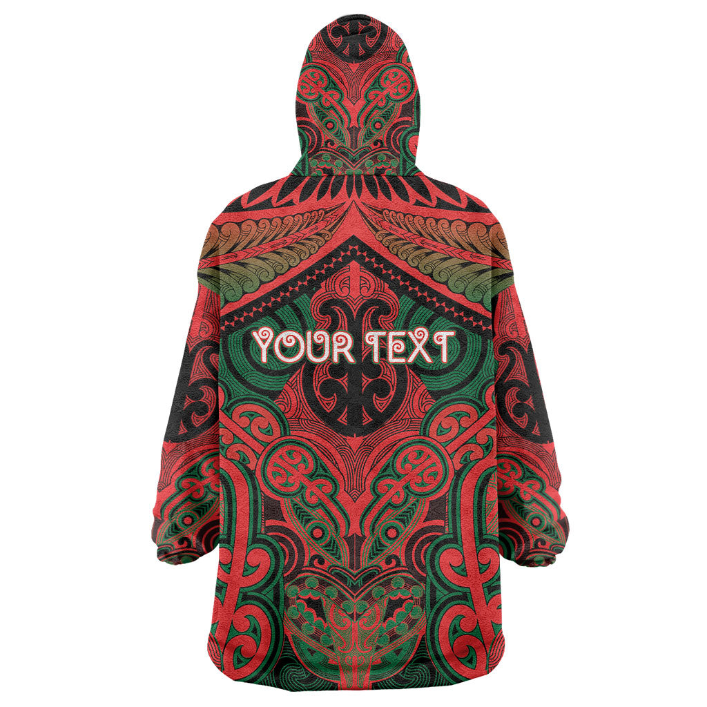Aotearoa Iwi Tuhoe Personalised Wearable Blanket Hoodie Maori Kowhaiwhai Pattern