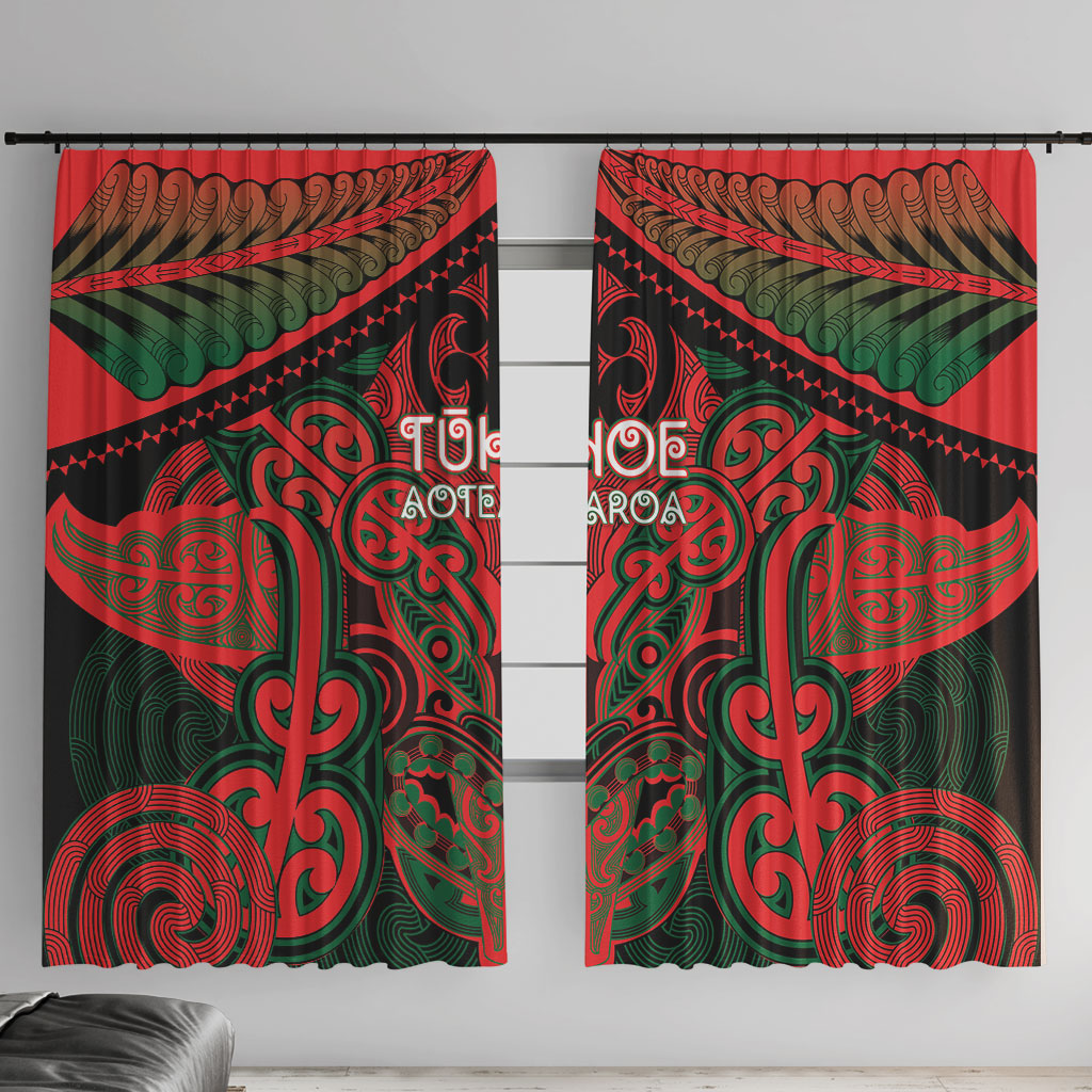 Aotearoa Iwi Tuhoe Window Curtain Maori Kowhaiwhai Pattern