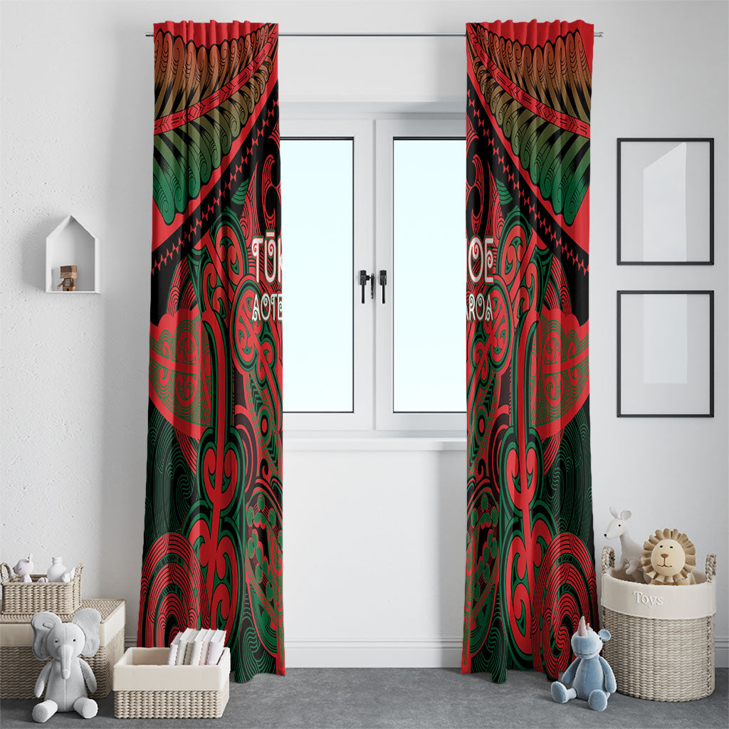 Aotearoa Iwi Tuhoe Window Curtain Maori Kowhaiwhai Pattern
