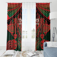Aotearoa Iwi Tuhoe Window Curtain Maori Kowhaiwhai Pattern