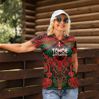 Aotearoa Iwi Tuhoe Personalised Women Polo Shirt Maori Kowhaiwhai Pattern