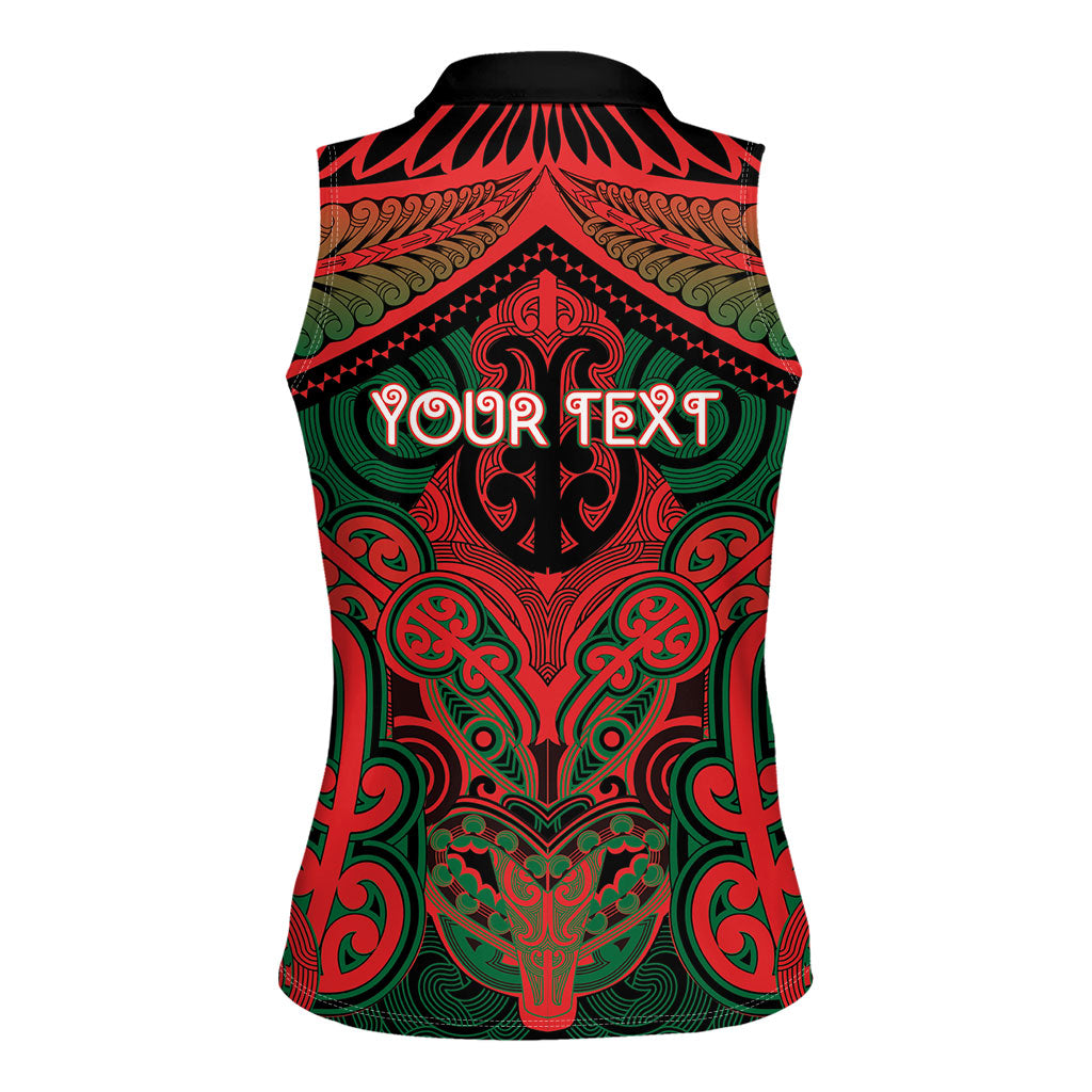 Aotearoa Iwi Tuhoe Personalised Women Sleeveless Polo Shirt Maori Kowhaiwhai Pattern