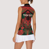 Aotearoa Iwi Tuhoe Personalised Women Sleeveless Polo Shirt Maori Kowhaiwhai Pattern
