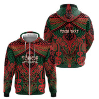 Aotearoa Iwi Tuhoe Personalised Zip Hoodie Maori Kowhaiwhai Pattern