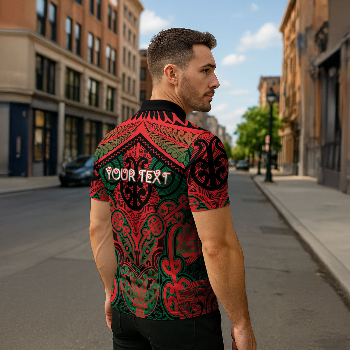 Aotearoa Iwi Tuhoe Personalised Zipper Polo Shirt Maori Kowhaiwhai Pattern