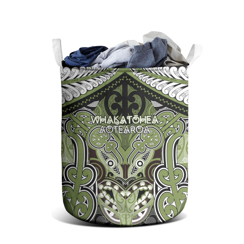 Aotearoa Iwi Whakatohea Laundry Basket Maori Kowhaiwhai Pattern