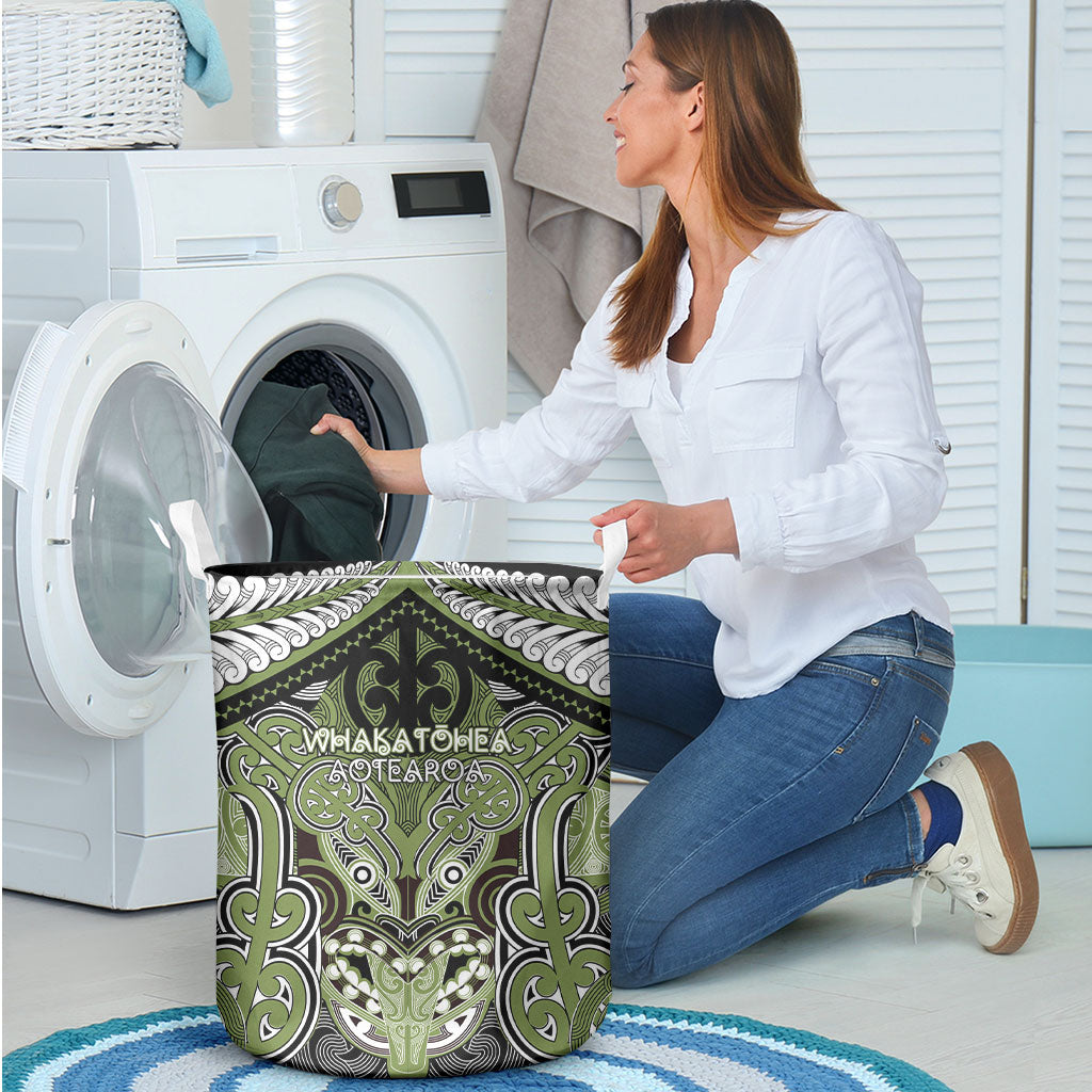 Aotearoa Iwi Whakatohea Laundry Basket Maori Kowhaiwhai Pattern