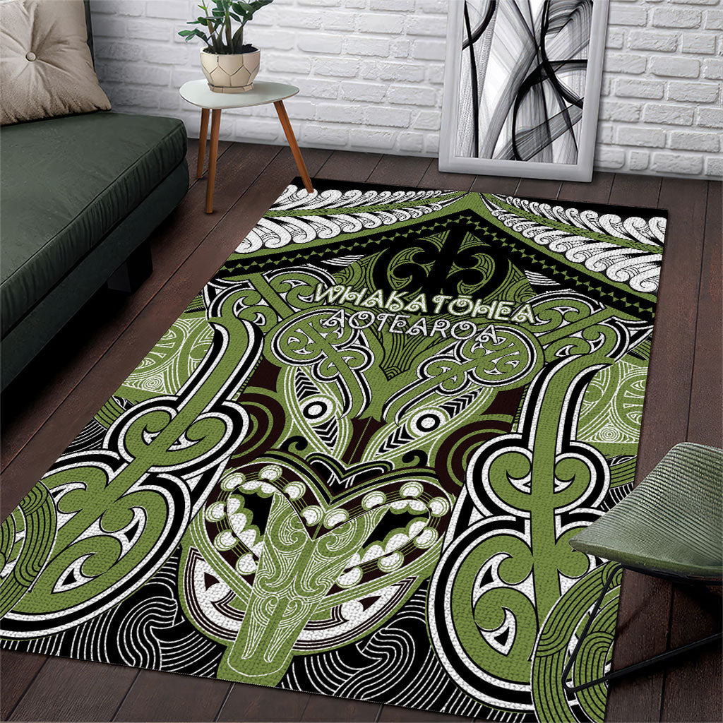 Aotearoa Iwi Whakatohea Area Rug Maori Kowhaiwhai Pattern