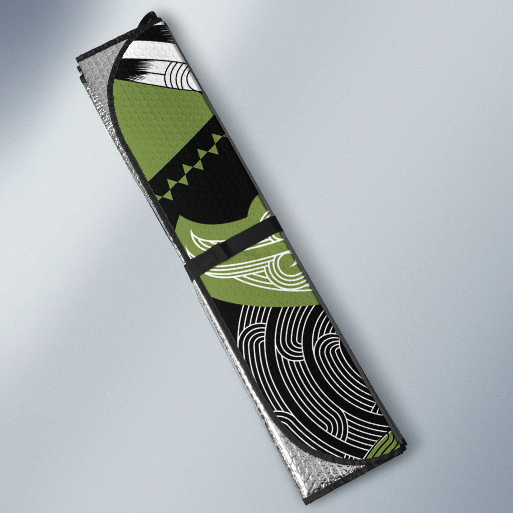 Aotearoa Iwi Whakatohea Auto Sun Shade Maori Kowhaiwhai Pattern
