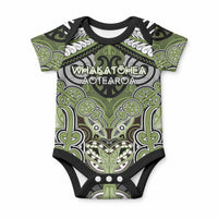 Aotearoa Iwi Whakatohea Personalised Baby Onesie Maori Kowhaiwhai Pattern