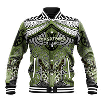 Aotearoa Iwi Whakatohea Personalised Baseball Jacket Maori Kowhaiwhai Pattern