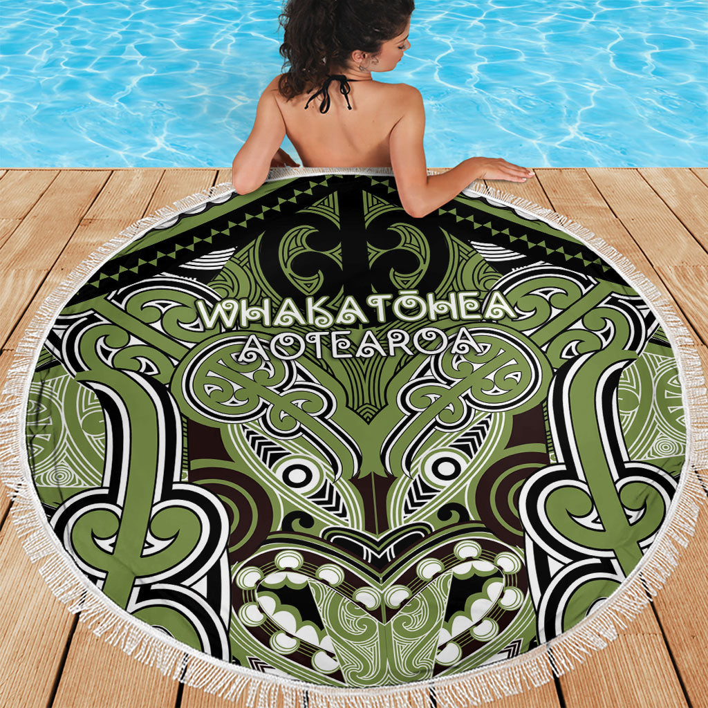 Aotearoa Iwi Whakatohea Beach Blanket Maori Kowhaiwhai Pattern