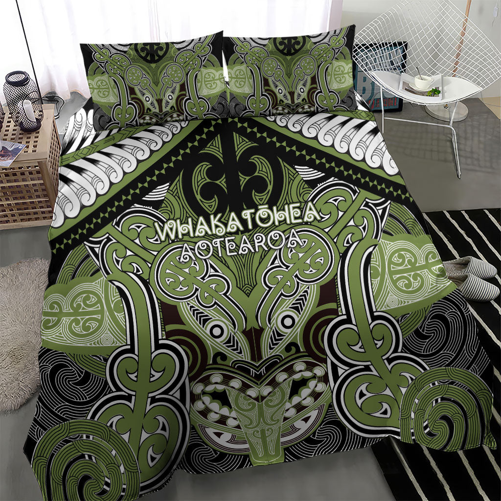 Aotearoa Iwi Whakatohea Bedding Set Maori Kowhaiwhai Pattern