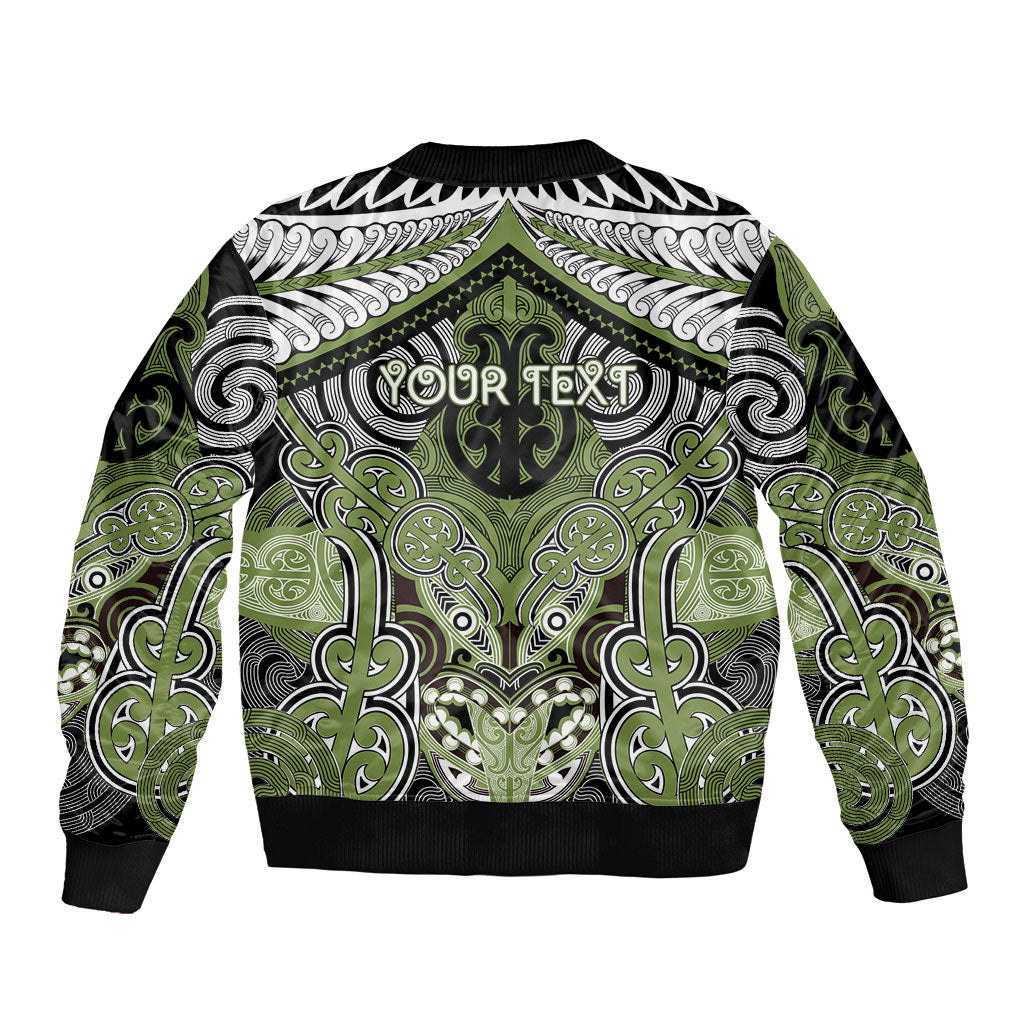 Aotearoa Iwi Whakatohea Personalised Bomber Jacket Maori Kowhaiwhai Pattern