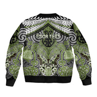 Aotearoa Iwi Whakatohea Personalised Bomber Jacket Maori Kowhaiwhai Pattern