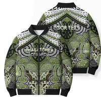 Aotearoa Iwi Whakatohea Personalised Bomber Puffer Jacket Maori Kowhaiwhai Pattern