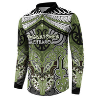 Aotearoa Iwi Whakatohea Personalised Button Sweatshirt Maori Kowhaiwhai Pattern