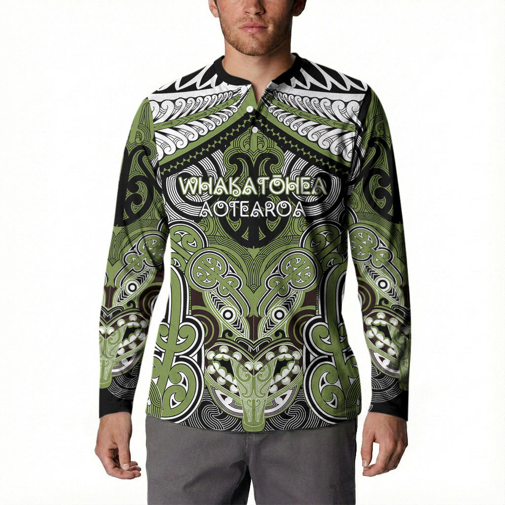 Aotearoa Iwi Whakatohea Personalised Button Sweatshirt Maori Kowhaiwhai Pattern