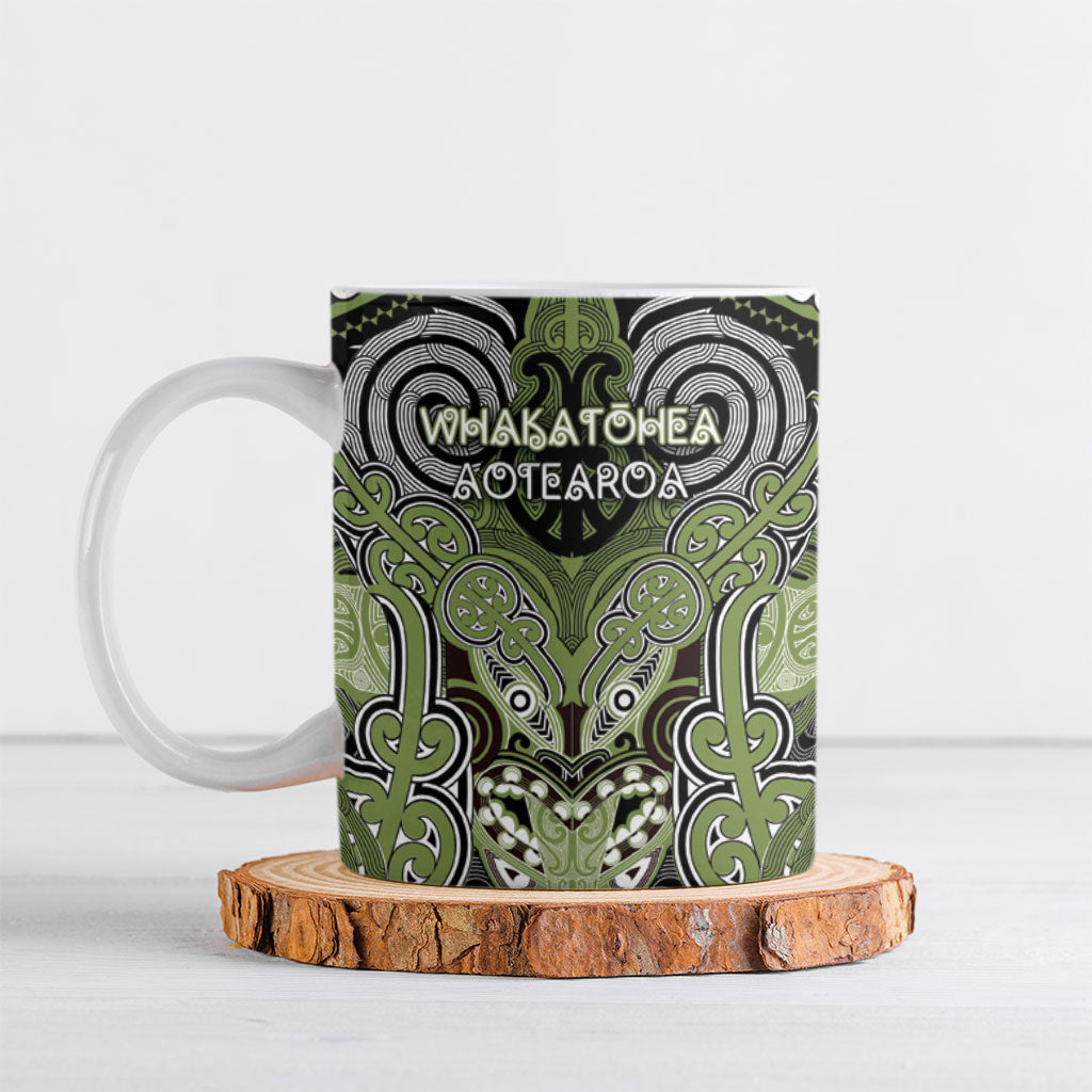 Aotearoa Iwi Whakatohea Personalised Ceramic Mug Maori Kowhaiwhai Pattern