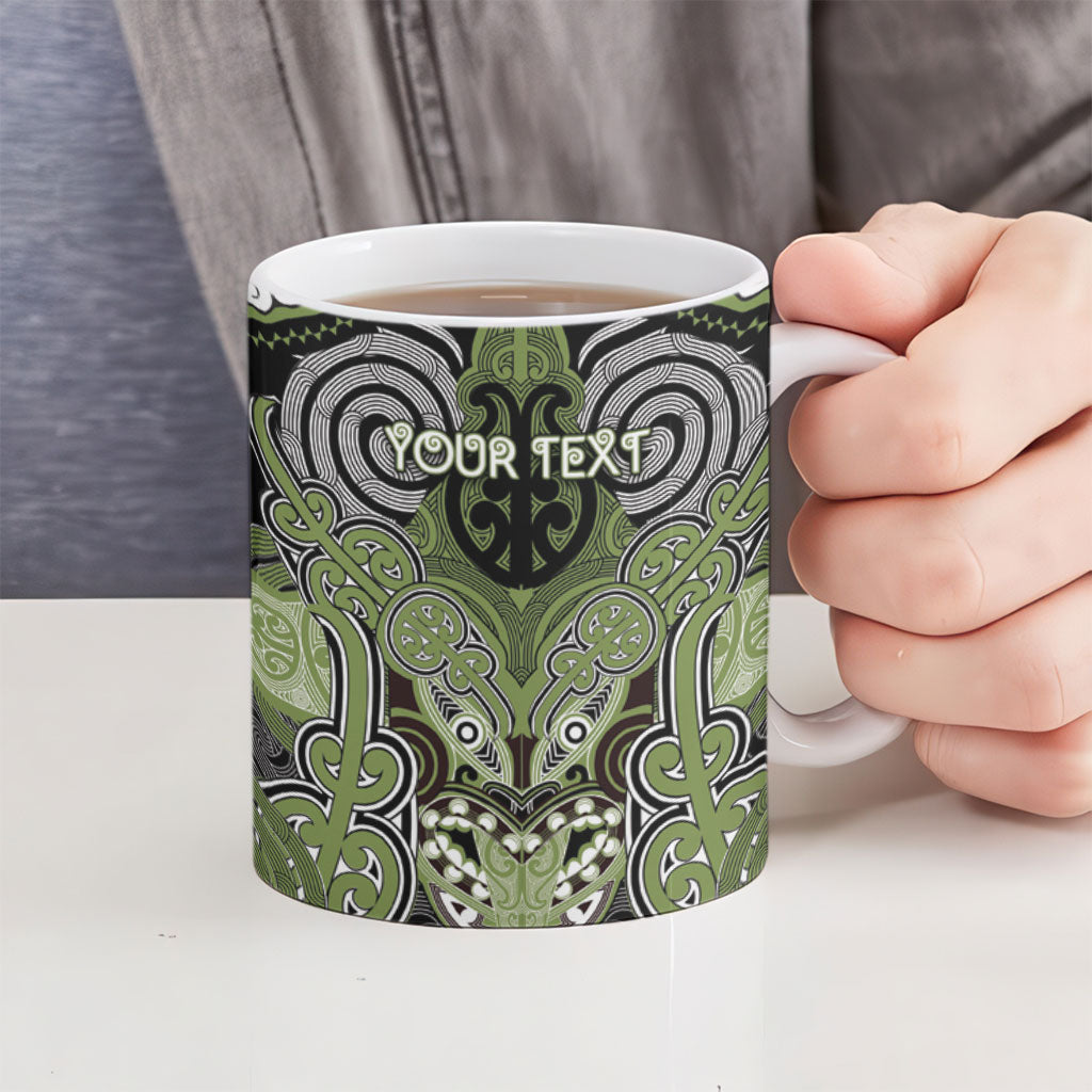Aotearoa Iwi Whakatohea Personalised Ceramic Mug Maori Kowhaiwhai Pattern