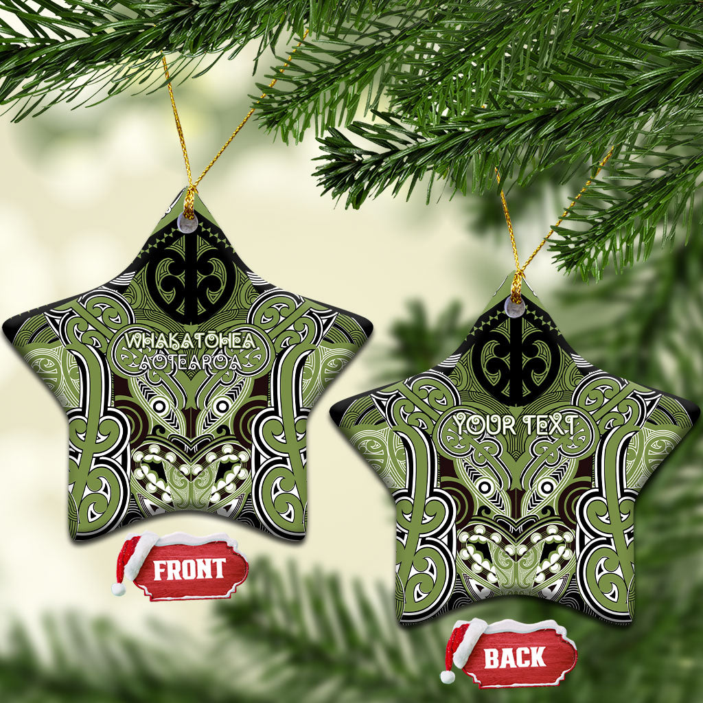 Aotearoa Iwi Whakatohea Personalised Ceramic Ornament Maori Kowhaiwhai Pattern