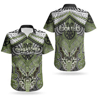 Aotearoa Iwi Whakatohea Personalised Couples Matching Off Shoulder Maxi Dress and Hawaiian Shirt Maori Kowhaiwhai Pattern
