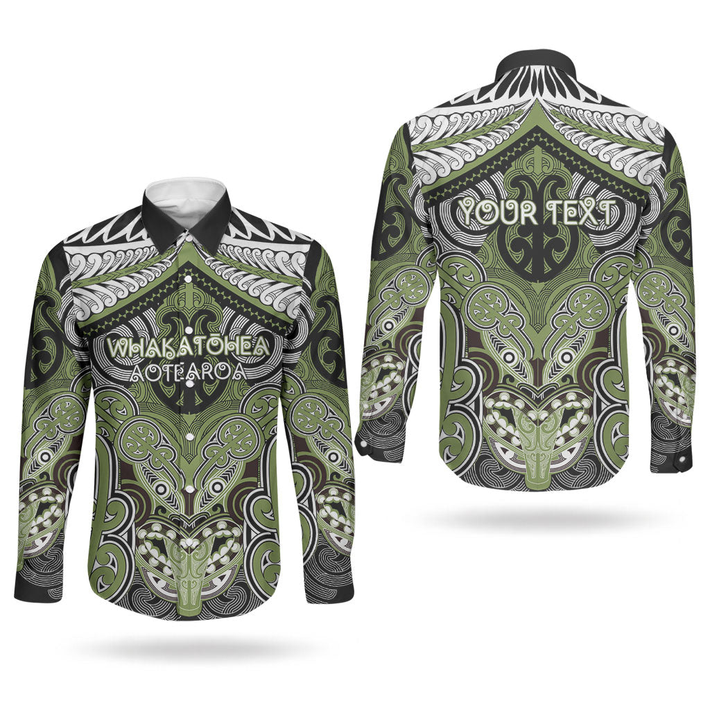 Aotearoa Iwi Whakatohea Personalised Couples Matching Off Shoulder Maxi Dress and Long Sleeve Button Shirt Maori Kowhaiwhai Pattern