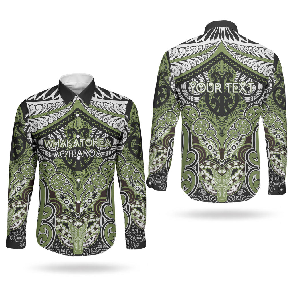 Aotearoa Iwi Whakatohea Personalised Couples Matching Off Shoulder Short Dress and Long Sleeve Button Shirt Maori Kowhaiwhai Pattern